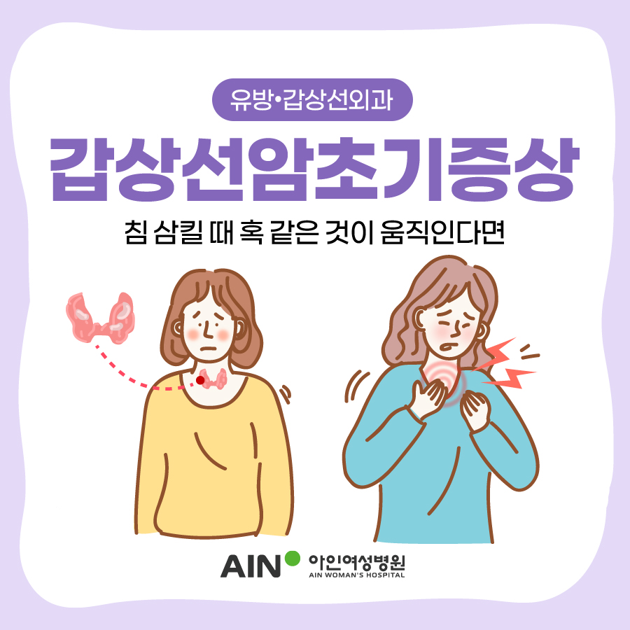 갑상선암초기증상 침 삼킬 때 혹 같은 것이 움직인다면