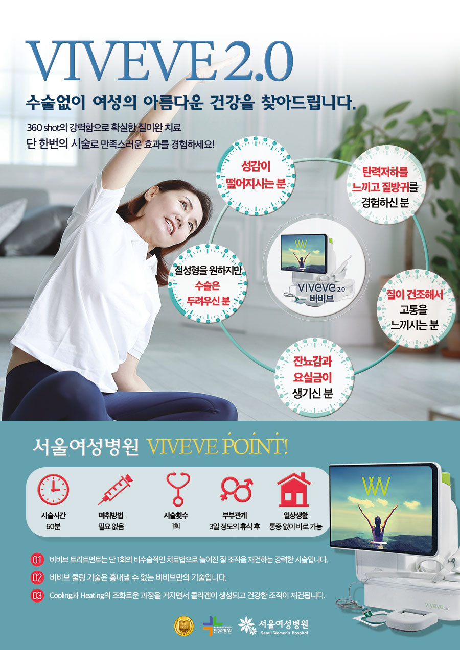 서울여성병원, 질 이완증 치료에 효과적인 비비브 2.0
